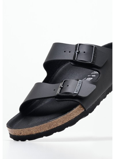 Men Flip Flops & Sandals Arizona.Trpls.Mn Black ECOleather Birkenstock