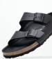 Men Flip Flops & Sandals Arizona.Trpls.Mn Black ECOleather Birkenstock