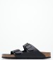 Men Flip Flops & Sandals Arizona.Trpls.Mn Black ECOleather Birkenstock