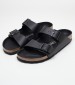 Men Flip Flops & Sandals Arizona.Trpls.Mn Black ECOleather Birkenstock