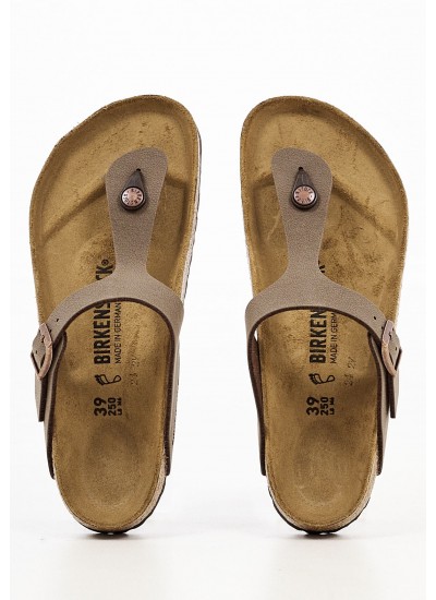 Γυναικεία Flats Gizeh.Bs.Nrw Καφέ ECOleather Birkenstock