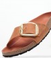 Γυναικεία Flats Madrid.Burnt Πορτοκαλί Δέρμα Λαδερό Birkenstock