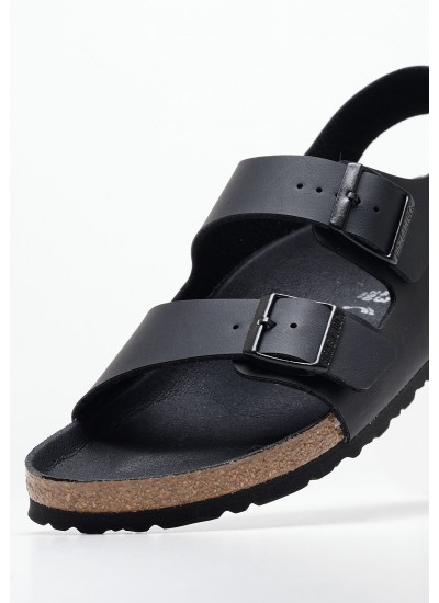 Ανδρικές Σαγιονάρες & Πέδιλα Milano.Bf Μαύρο ECOleather Birkenstock