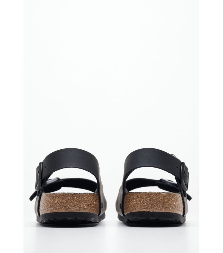 Ανδρικές Σαγιονάρες & Πέδιλα Milano.Bf Μαύρο ECOleather Birkenstock