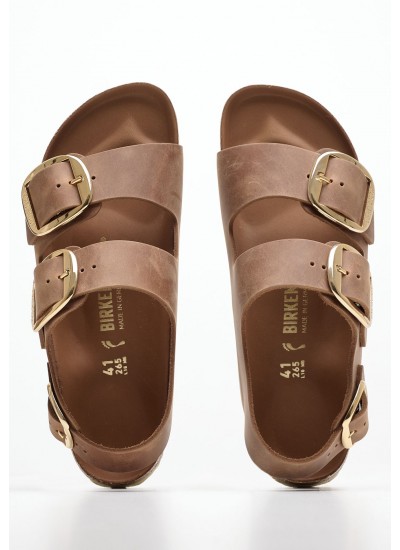 Γυναικεία Flats Milano.Hex Ταμπά Δέρμα Λαδερό Birkenstock