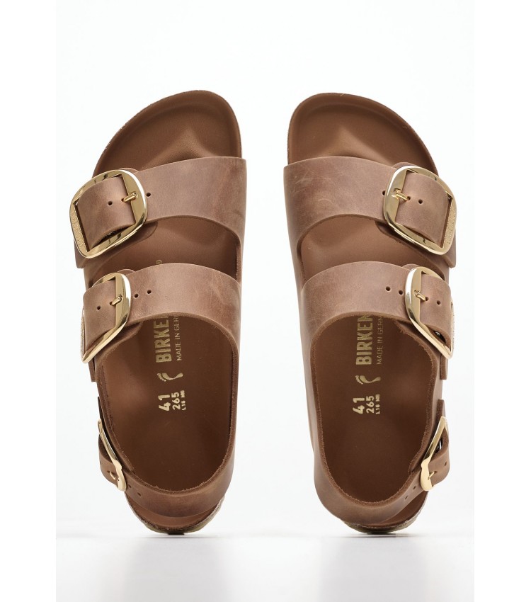 Γυναικεία Flats Milano.Hex Ταμπά Δέρμα Λαδερό Birkenstock