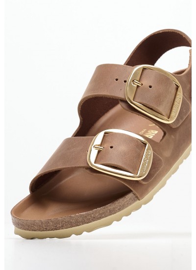 Γυναικεία Flats Milano.Hex Ταμπά Δέρμα Λαδερό Birkenstock