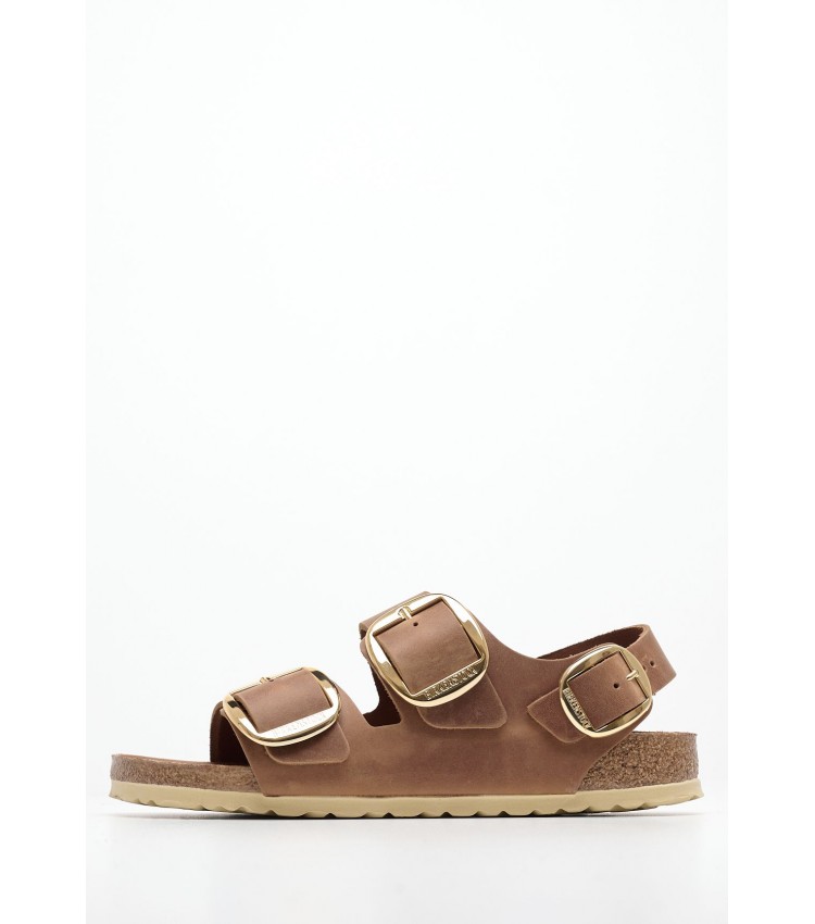 Γυναικεία Flats Milano.Hex Ταμπά Δέρμα Λαδερό Birkenstock