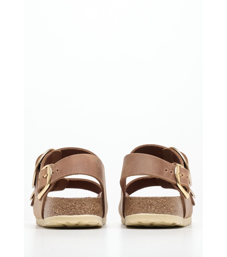 Γυναικεία Flats Milano.Hex Ταμπά Δέρμα Λαδερό Birkenstock