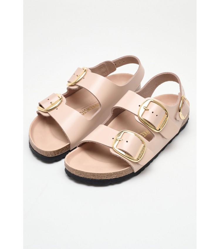 Γυναικεία Flats Milano.Lena Nude Δέρμα Birkenstock