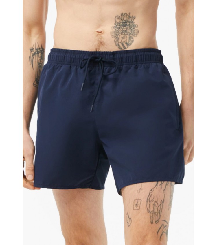 Men Swimsuit MH6270.G DarkBlue Polyester Lacoste