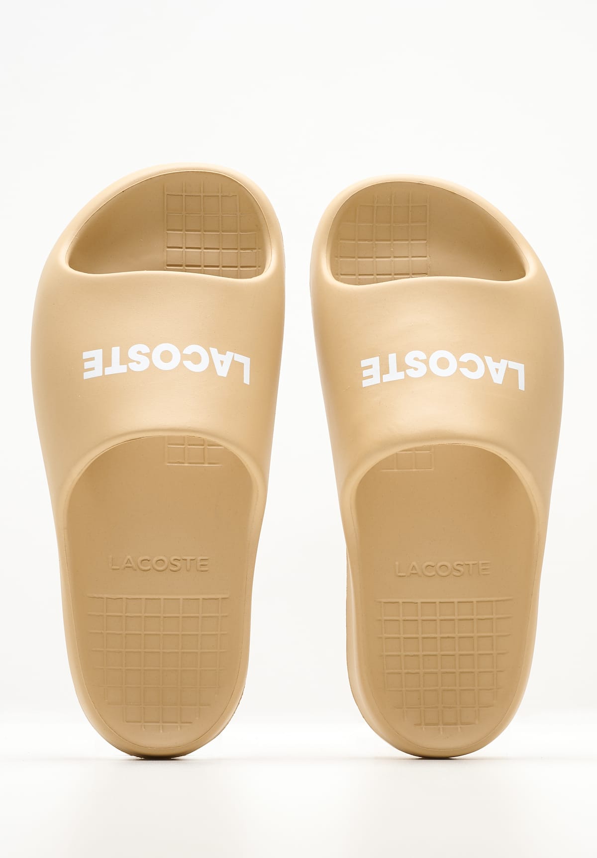 Women Flip Flops Sandals from the Lacoste brand Serve.Slide Beige Rubber mortoglou.gr eshop