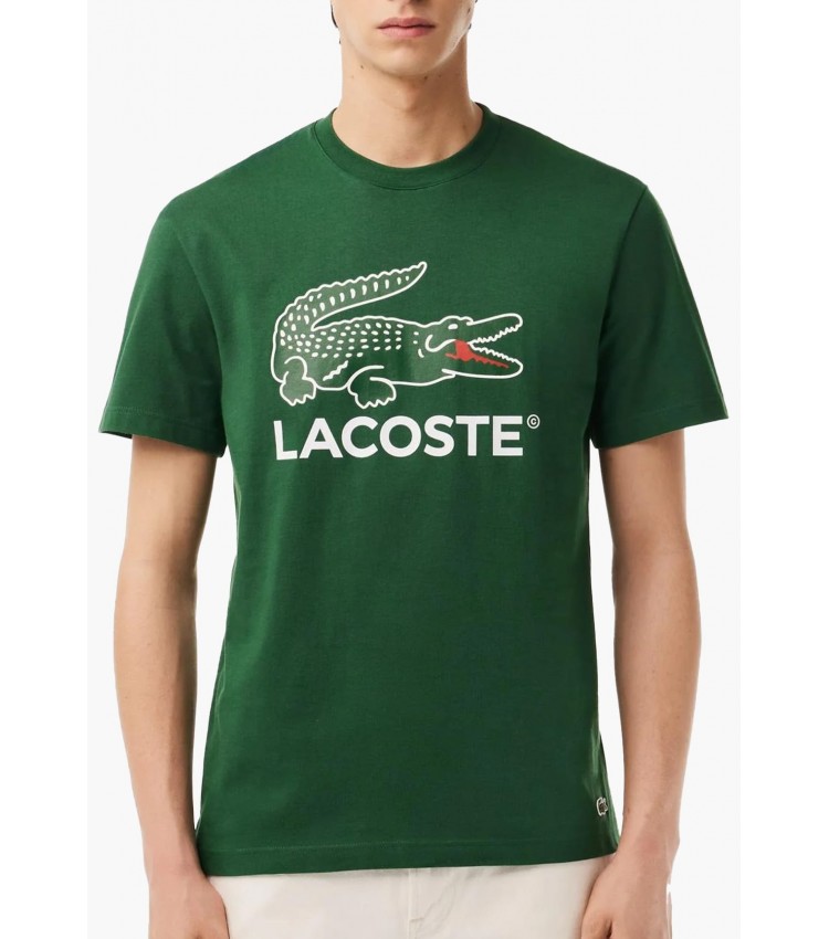 Ανδρικές Μπλούζες TH1285 Πράσινο Βαμβάκι Lacoste