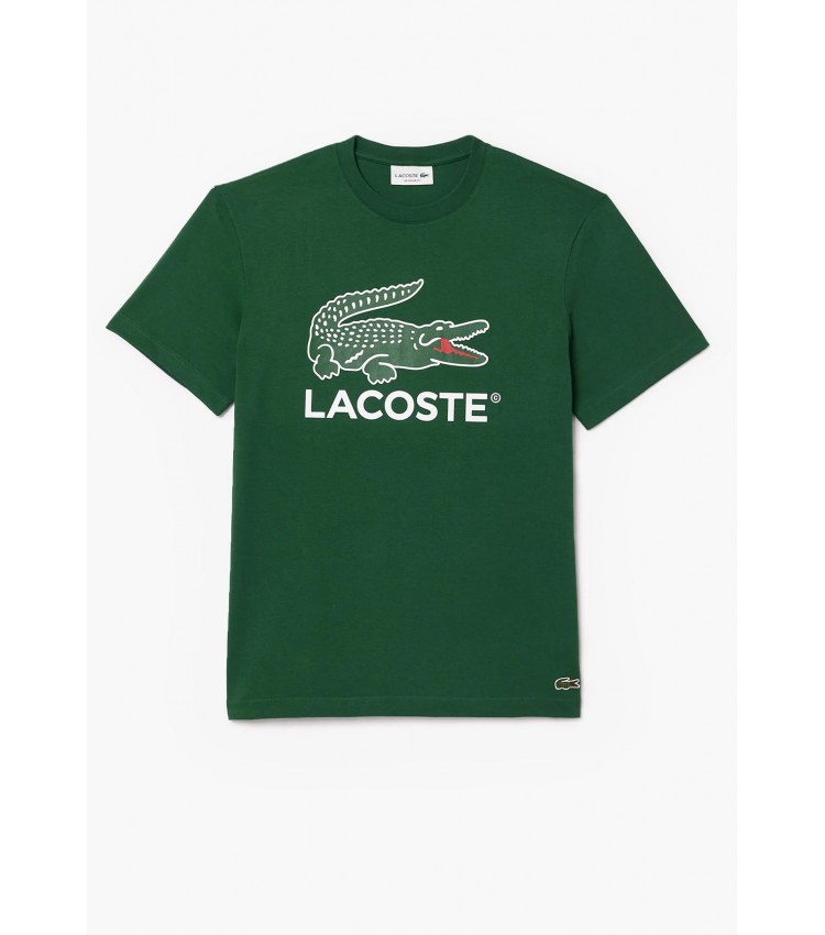 Ανδρικές Μπλούζες TH1285 Πράσινο Βαμβάκι Lacoste