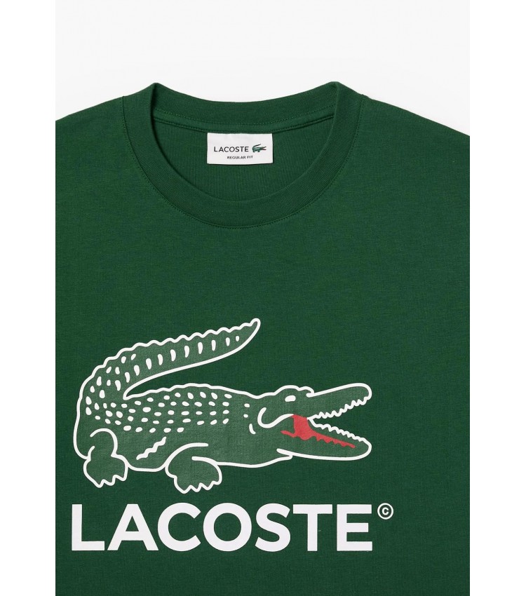 Ανδρικές Μπλούζες TH1285 Πράσινο Βαμβάκι Lacoste