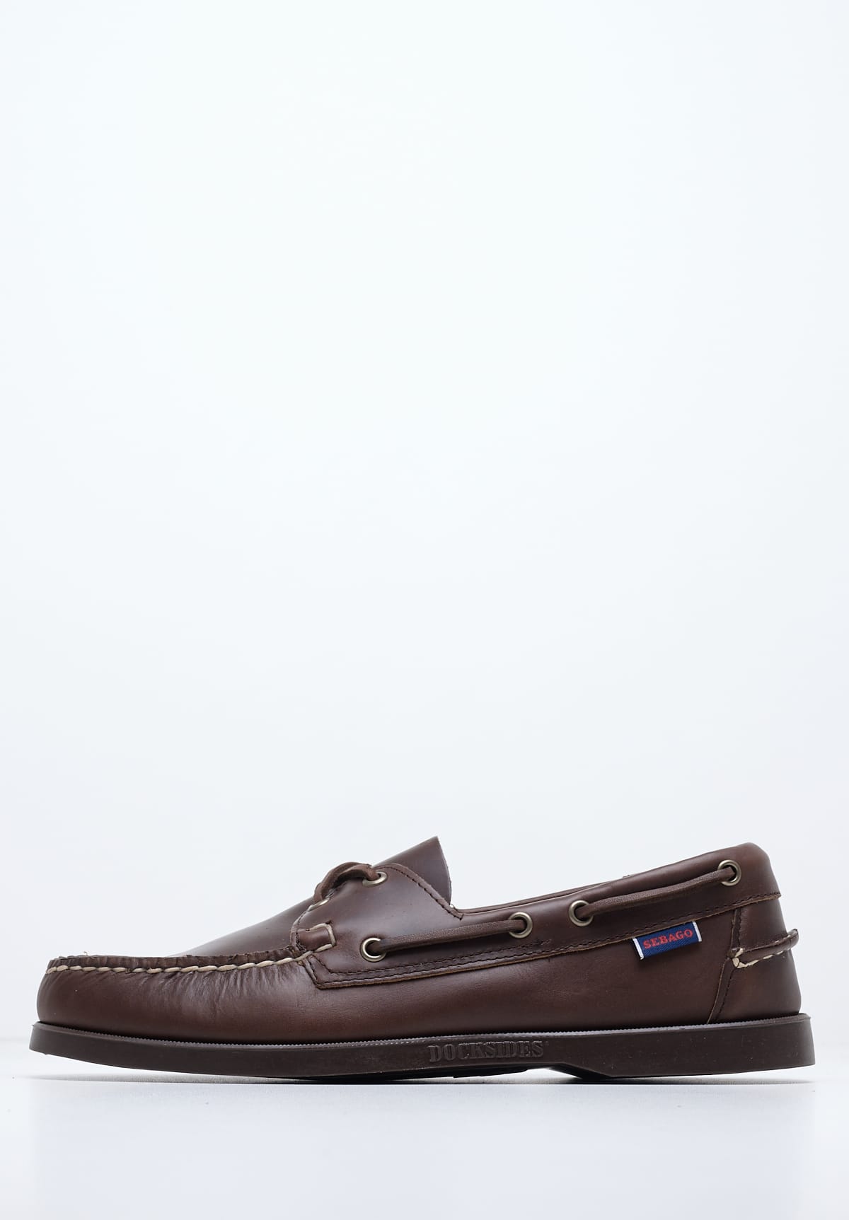 Men Sailing shoes from the Sebago brand Portland.Waxed DarkBrown Leather mortoglou.gr eshop