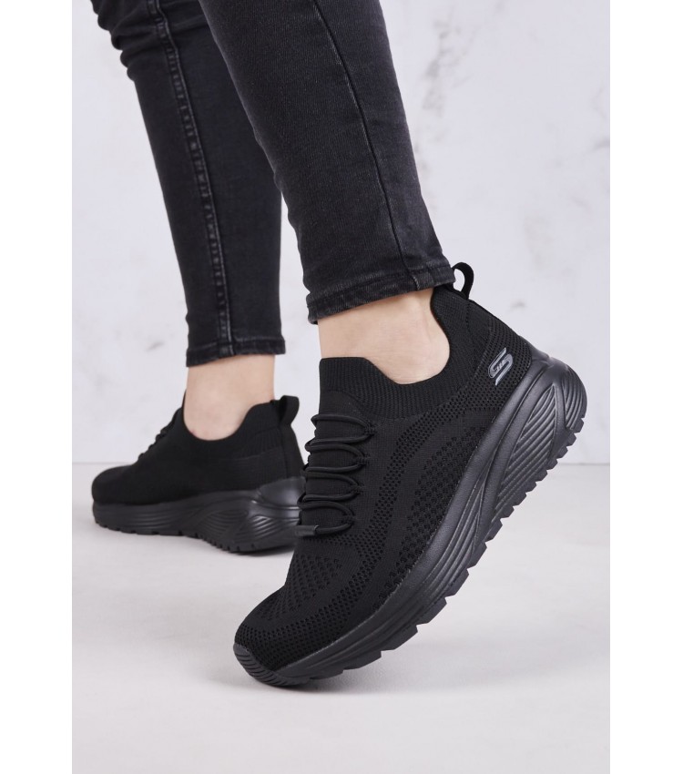 Women Casual Shoes 117027.Bl Black Fabric Skechers