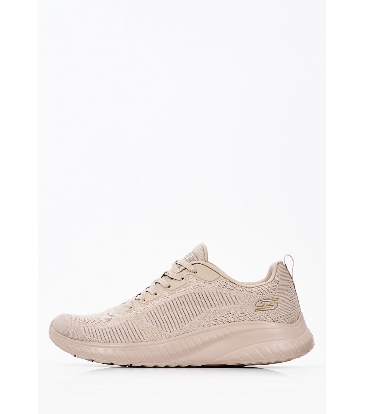 Γυναικεία Παπούτσια Casual 117209 Nude Ύφασμα Skechers