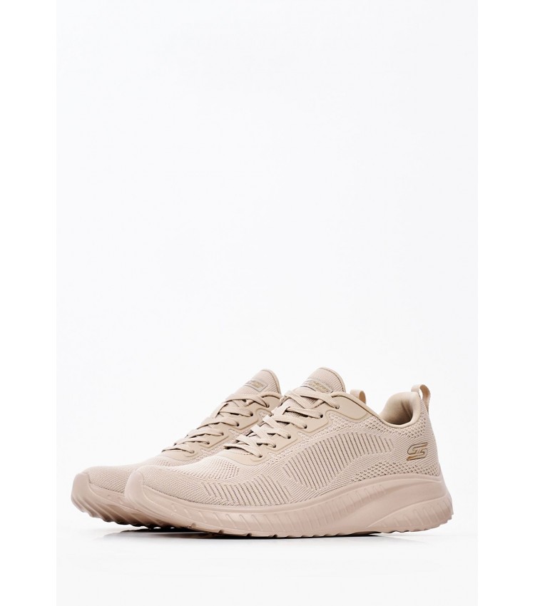 Γυναικεία Παπούτσια Casual 117209 Nude Ύφασμα Skechers