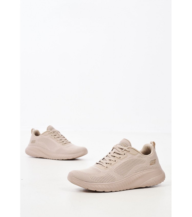 Γυναικεία Παπούτσια Casual 117209 Nude Ύφασμα Skechers