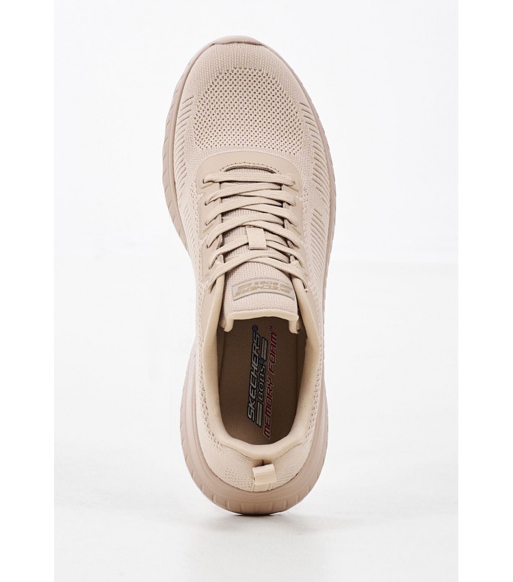 Γυναικεία Παπούτσια Casual 117209 Nude Ύφασμα Skechers