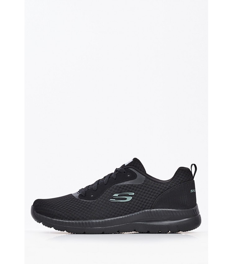 Women Casual Shoes 12606 Black Fabric Skechers