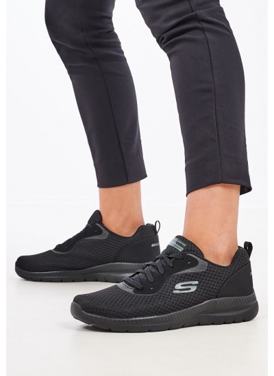 Women Casual Shoes 12606 Black Fabric Skechers