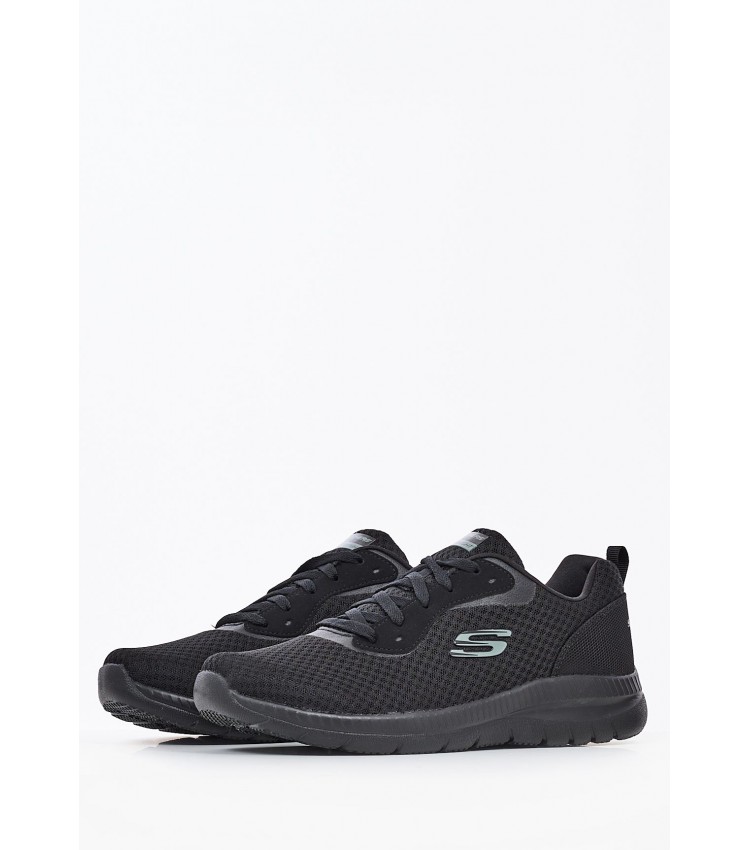 Γυναικεία Παπούτσια Casual 12606 Μαύρο Ύφασμα Skechers