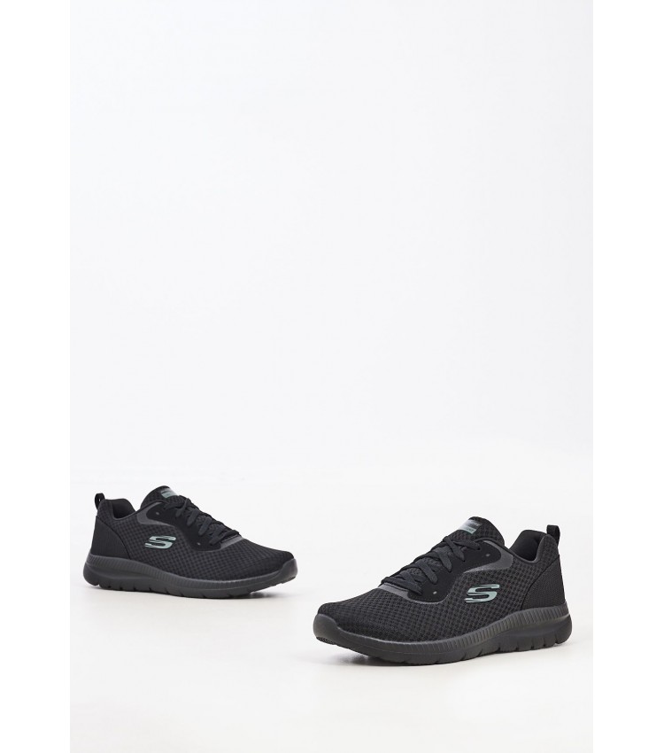 Γυναικεία Παπούτσια Casual 12606 Μαύρο Ύφασμα Skechers