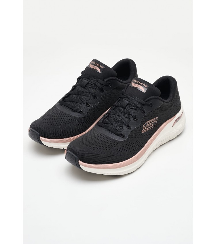 Γυναικεία Παπούτσια Casual 150067 Μαύρο Ύφασμα Skechers