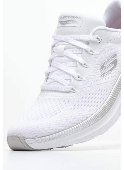 Women Casual Shoes 150067 White Fabric Skechers