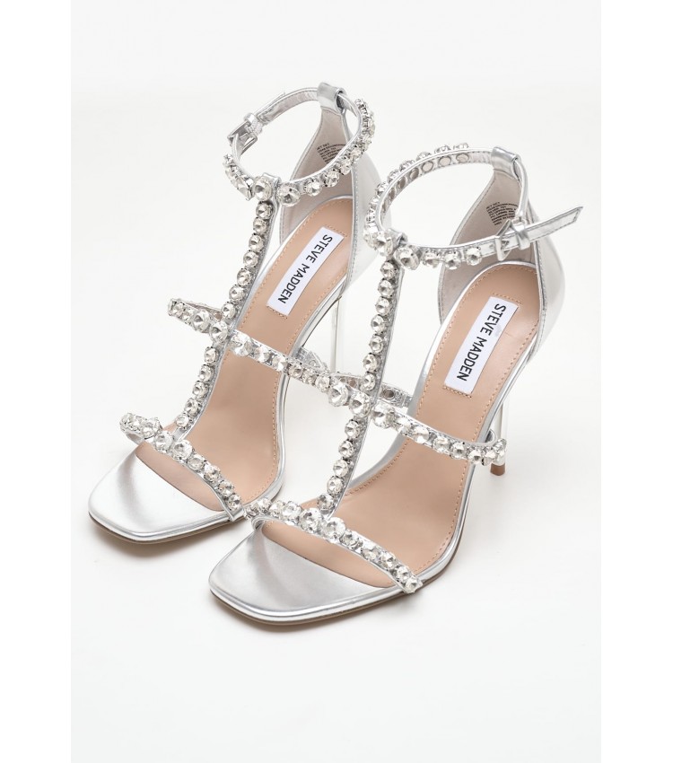 Women Sandals Jet.Set Silver ECOleather Steve Madden