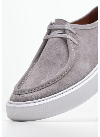 Men Moccasins 49401 Grey Buckskin Vice