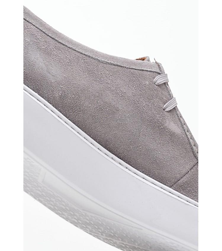 Men Moccasins 49401 Grey Buckskin Vice