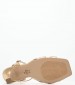 Women Sandals High Cindy Gold Leather Mortoglou