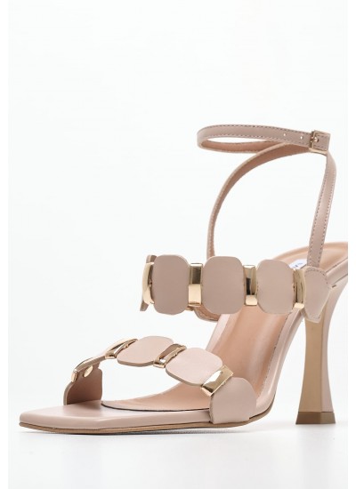 Women Sandals Dezzy Beige Leather Mortoglou