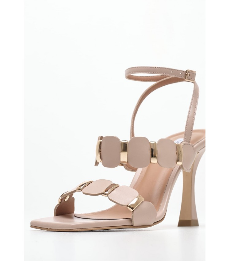 Women Sandals Dezzy Beige Leather Mortoglou