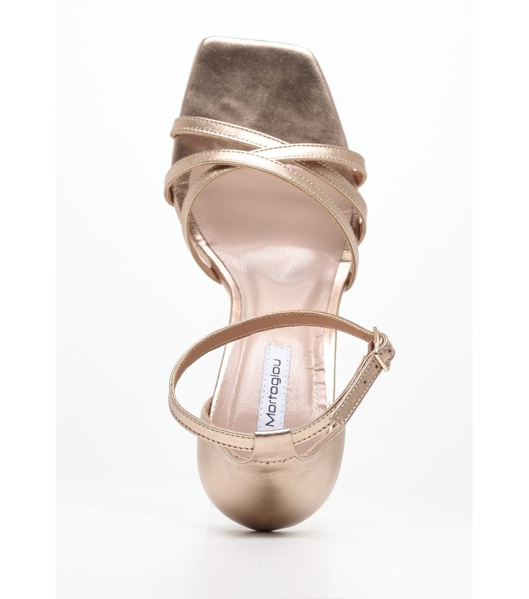 Women Sandals Lucia Platinum Leather Mortoglou