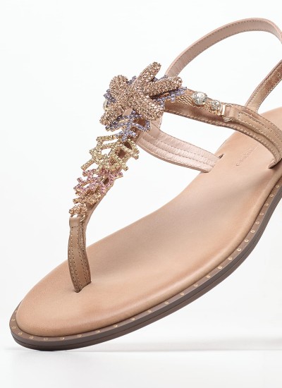 Women Sandal High Mamba.Pat Beige Shiny Leather Jeffrey Campbell