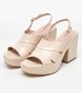 Women Sandals Palma.Pat Beige Patent Leather Kalogirou