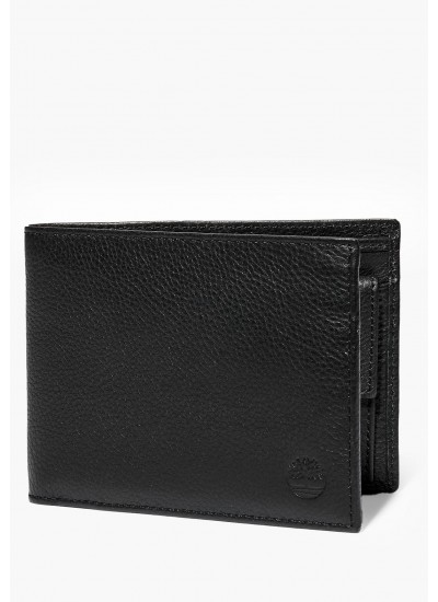 Men Wallets A1DFS Black Leather Timberland