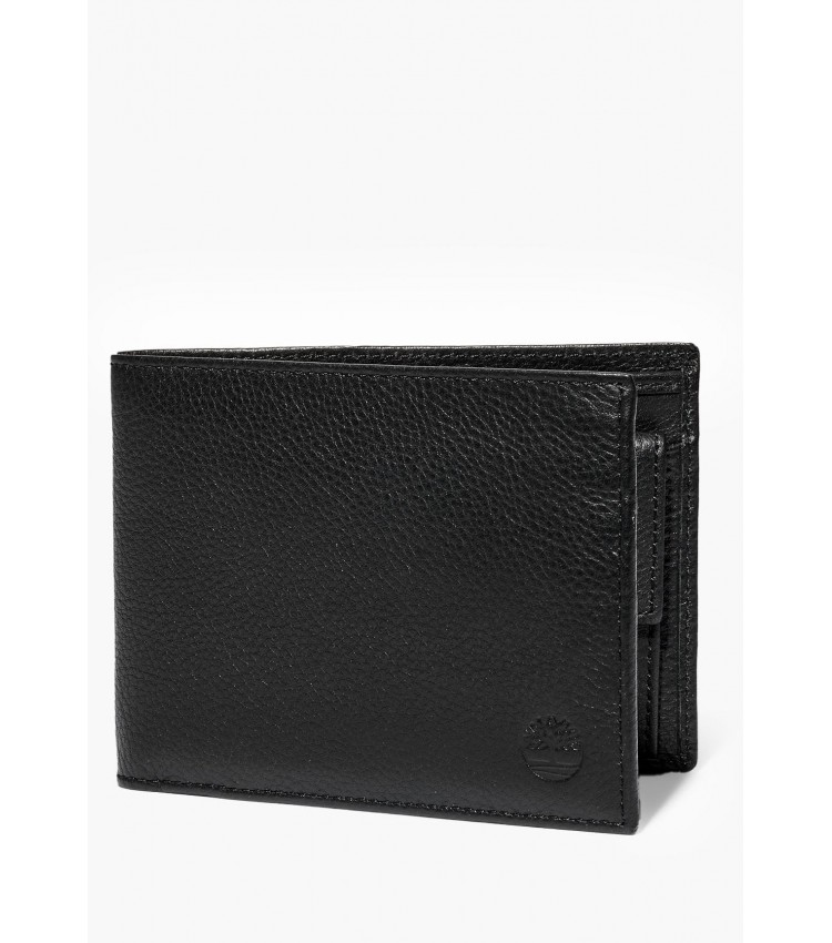 Men Wallets A1DFS Black Leather Timberland