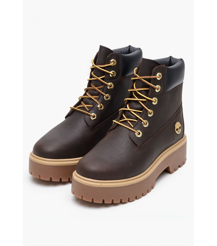 Γυναικεία Μποτάκια A2H3C Καφέ Δέρμα Timberland