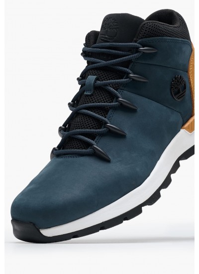 Ανδρικά Μποτάκια A5W3Z Μπλε Δέρμα Νούμπουκ Timberland