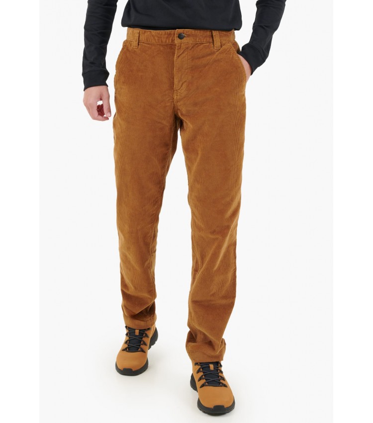 Men Pants A62MK Brown Cotton Timberland