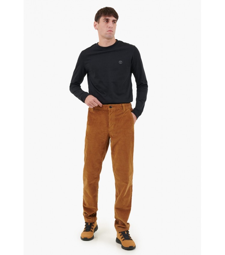 Men Pants A62MK Brown Cotton Timberland