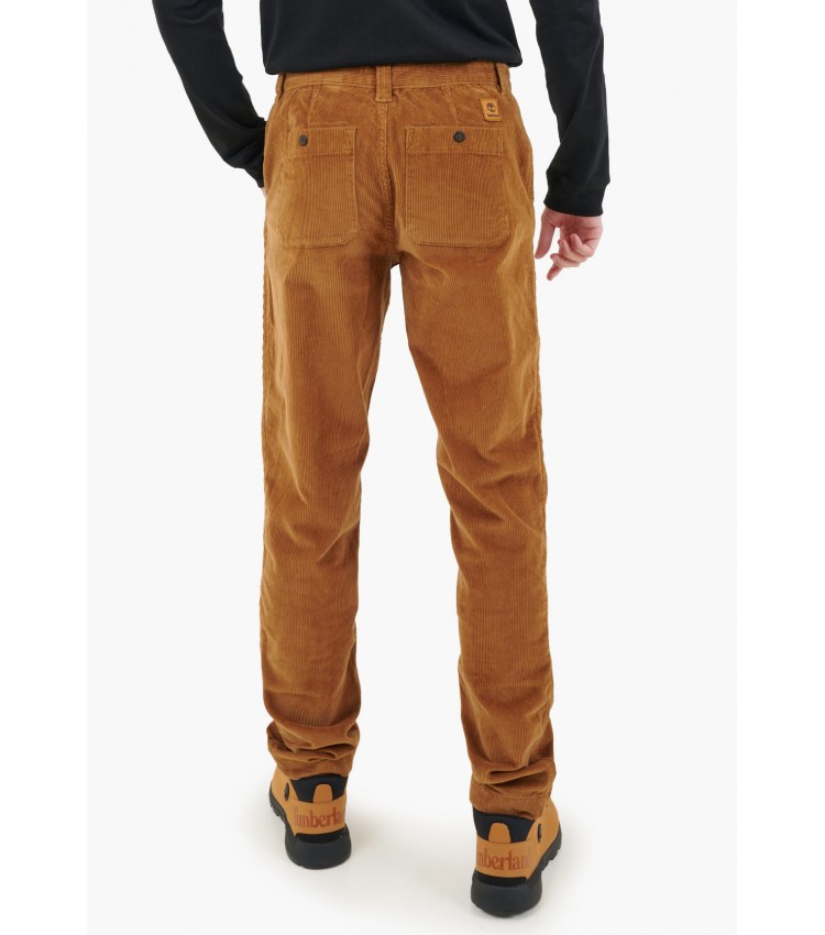 Men Pants A62MK Brown Cotton Timberland