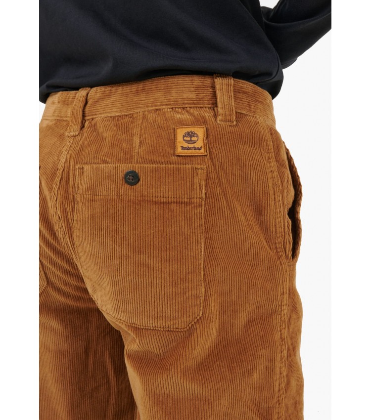 Men Pants A62MK Brown Cotton Timberland