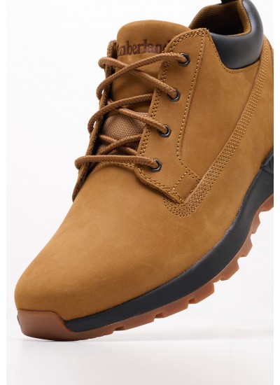 Ανδρικά Μποτάκια A69ED Καφέ Δέρμα Νούμπουκ Timberland