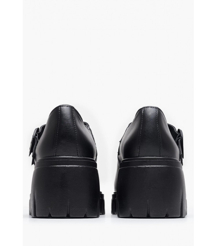 Women Moccasins 028.2464 Black Leather Mortoglou